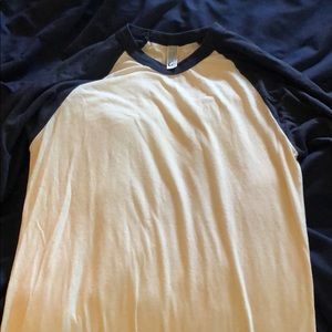 American apparel baseball tee
